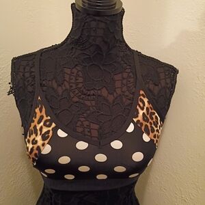 PINK Victoria's Secret Leopard and Polka Dot Camisole